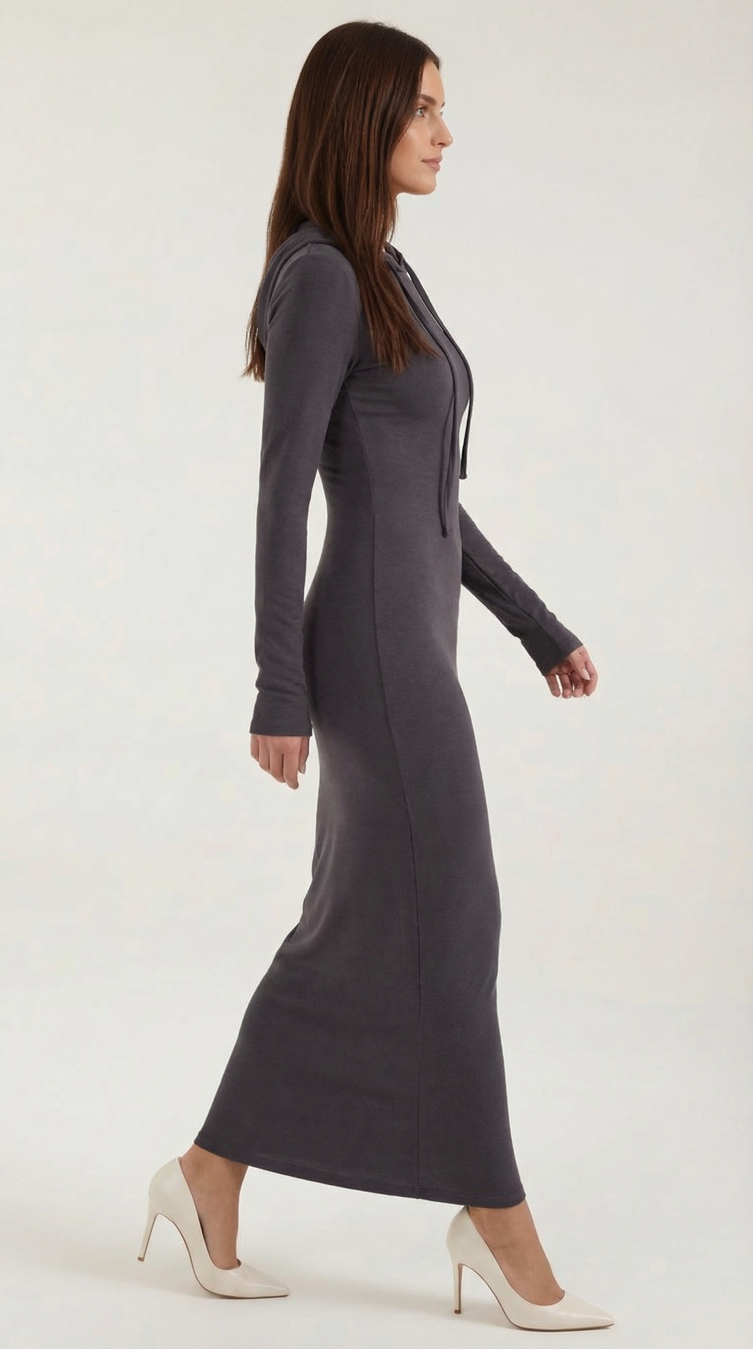Marilyn Maxi-Jerseykleid mit Kapuze