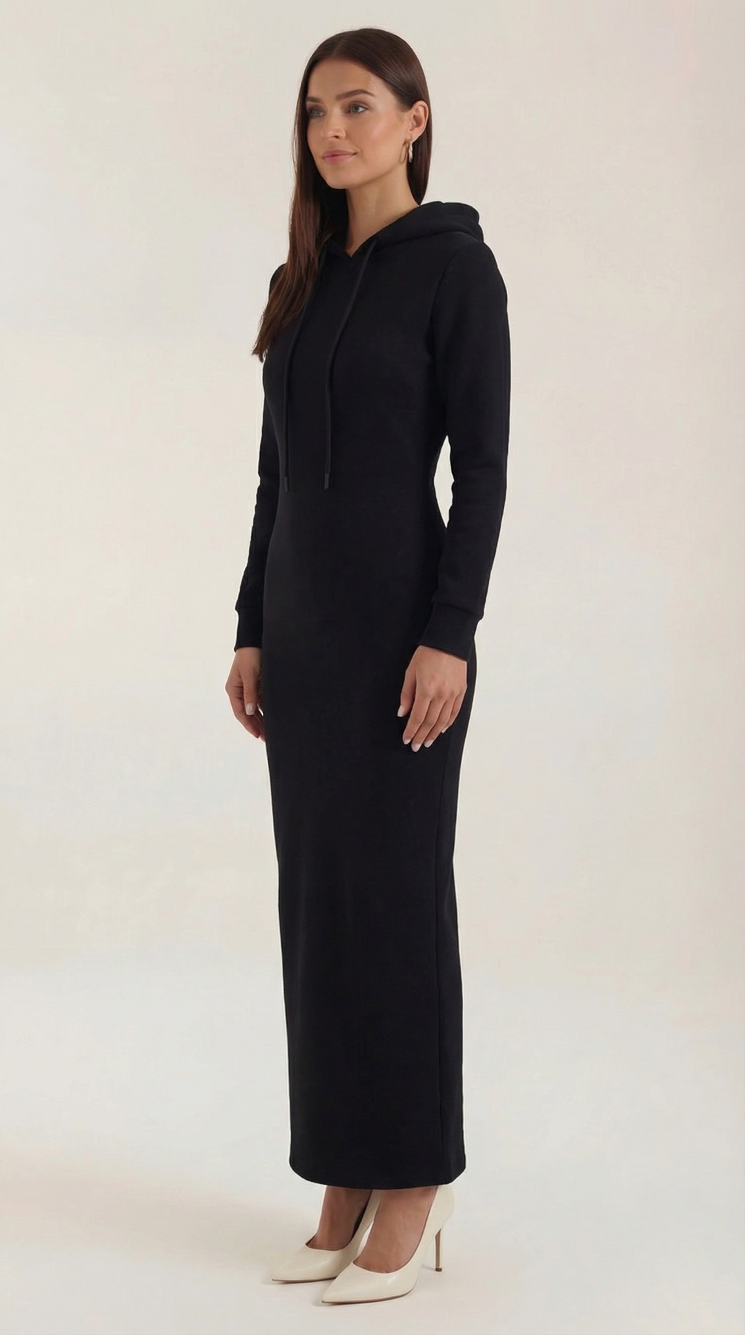 Marilyn Maxi-Jerseykleid mit Kapuze