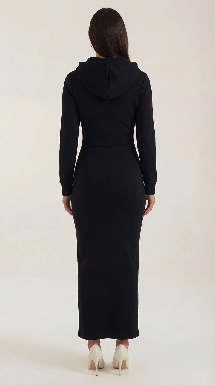 Marilyn Maxi-Jerseykleid mit Kapuze