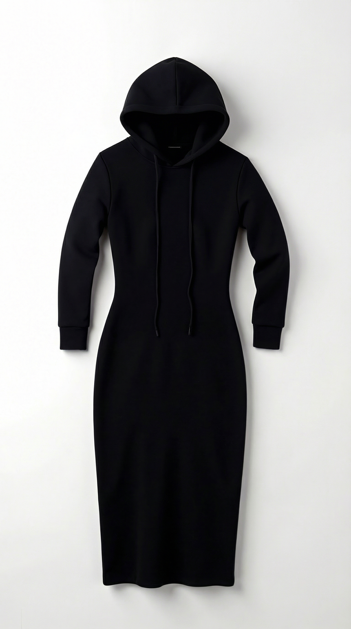 Marilyn Maxi-Jerseykleid mit Kapuze