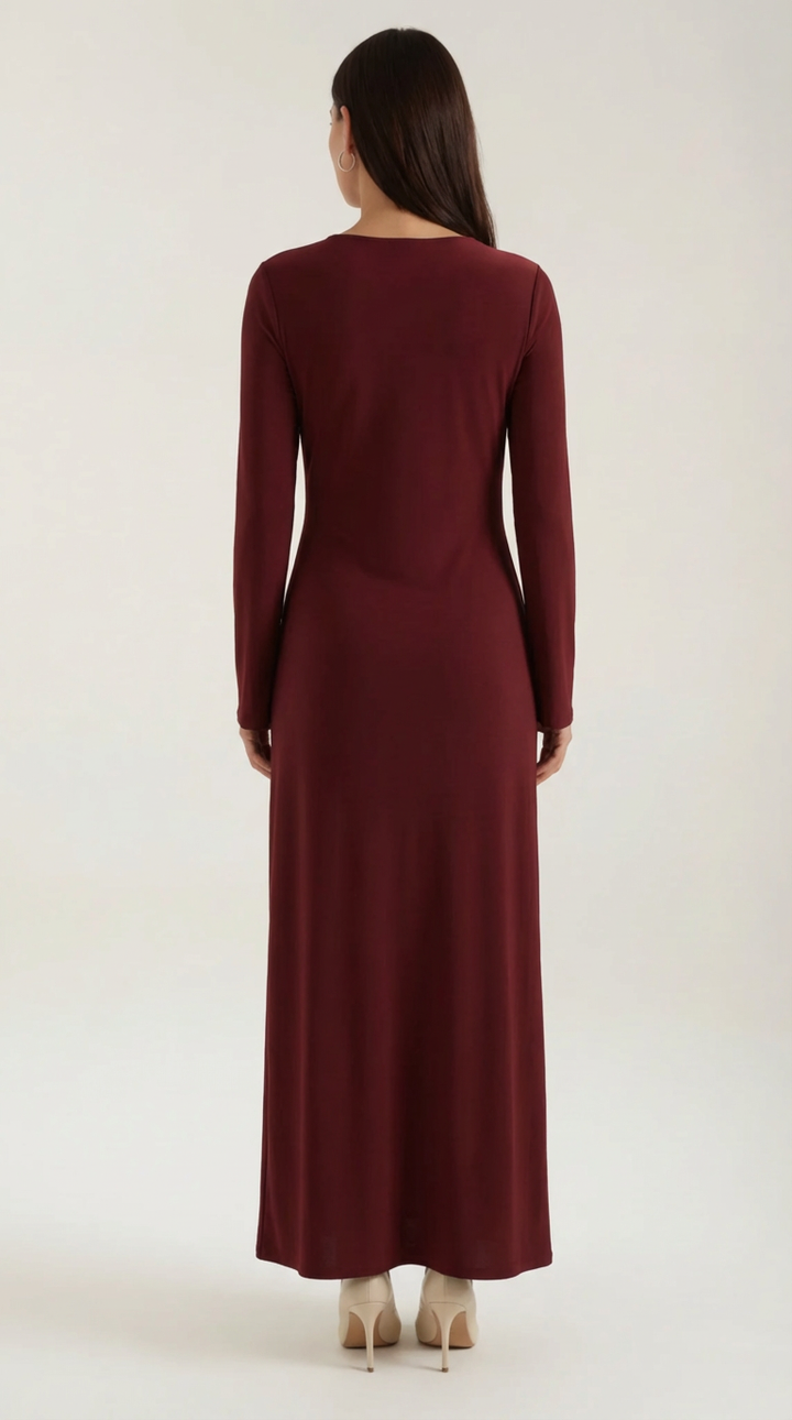 Renee Langarm-Maxikleid
