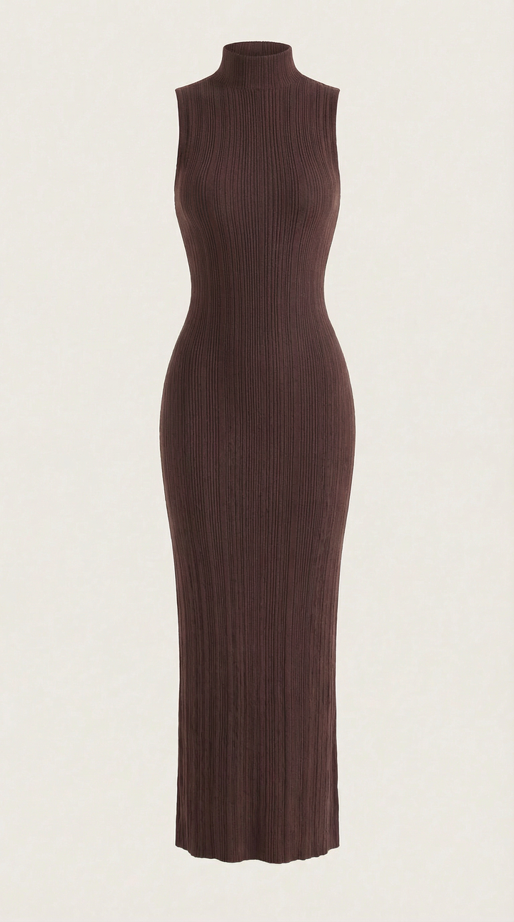 Sukienka maxi Sonia Bodycon z wysokim kołnierzem