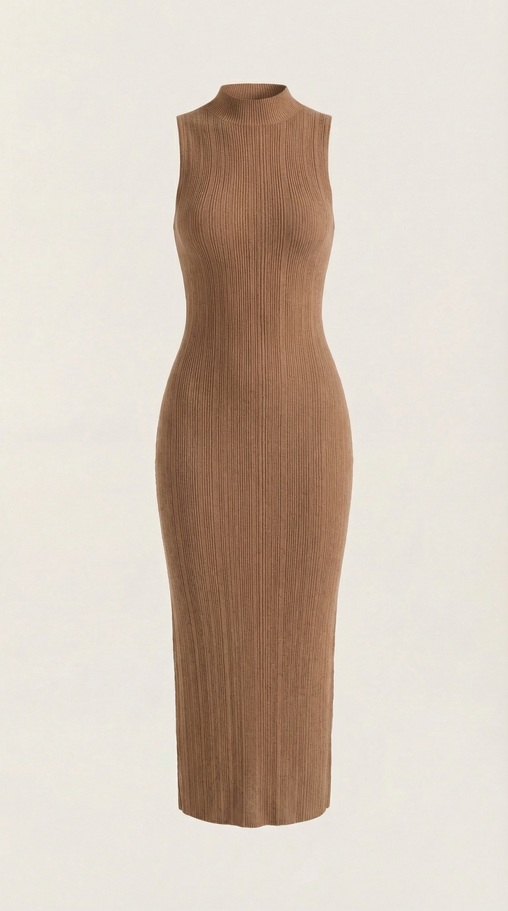 Sukienka maxi Sonia Bodycon z wysokim kołnierzem