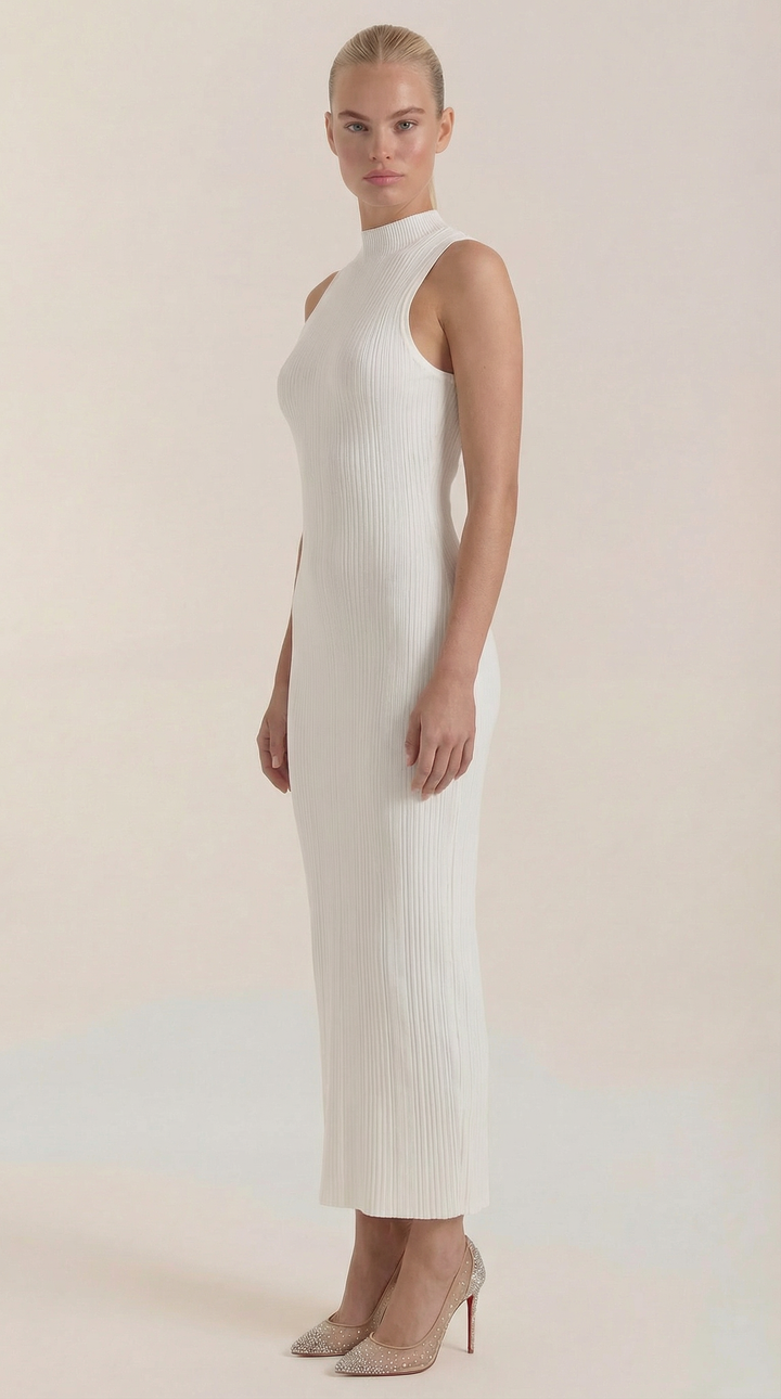 Sukienka maxi Sonia Bodycon z wysokim kołnierzem