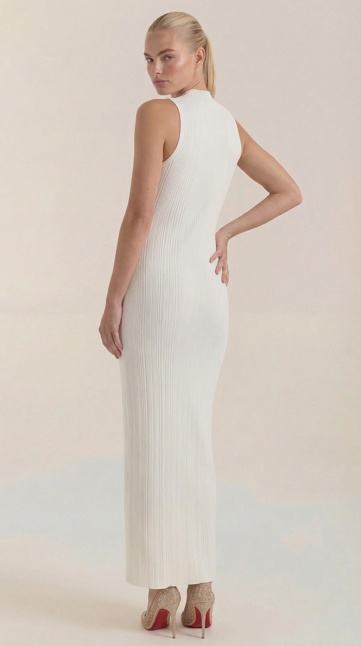 Sukienka maxi Sonia Bodycon z wysokim kołnierzem