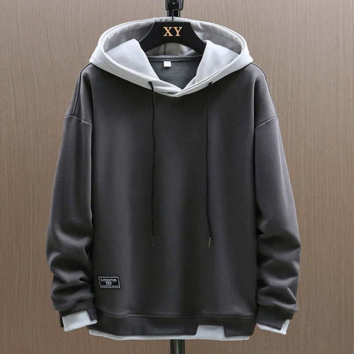 Męski Sportowy Dwukolorowy Oversized Hoodie