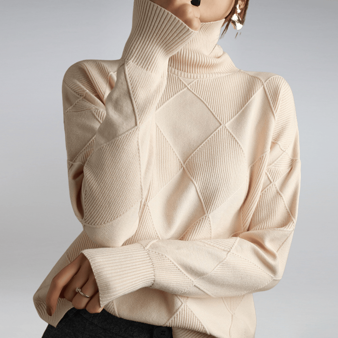 Regina | Sweter z Golfem w Krate