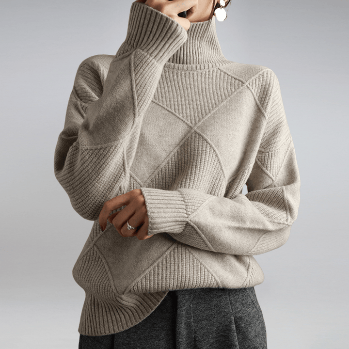 Regina | Sweter z Golfem w Krate