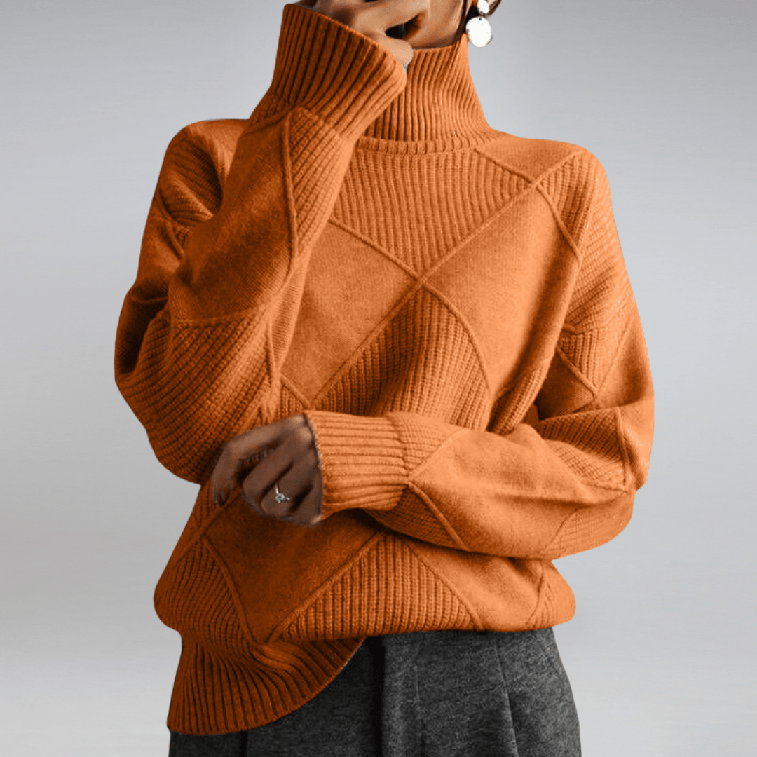 Regina | Sweter z Golfem w Krate