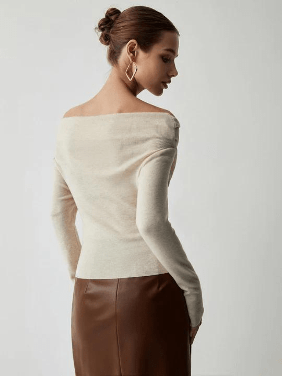 Marlena | Casualowy Sweter z Dlugim Rekawem